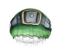 Cappello verde per la festa di San Patrizio, cuffia da a a doppio strato foderata, impermeabile, ideale per il bagno.