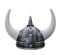 Cappello Viking Classico casco medievale elmetto vichingo con cappelli da festa per adulti per Halloween, festa in costume, argent, cappelli per adulti