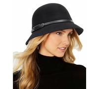 Cappello vintage anni '20 Cloche Fedora-Hat Chiesa Fascinator cappello derby cappello con fiocco per donne uomini, Nero-Stile1, M