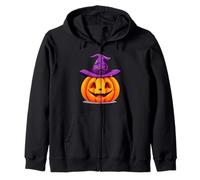 Cappello Viola Zucca Camicia Halloween Ottobre Party Felpa con Cappuccio