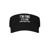 Cappello Visiera I'm Fine It's Fine Everything Is Fine Uomini Casuale Sport Visiera, per Campeggio, Sportivo, All'Aperto, Tennis, 52-63cm
