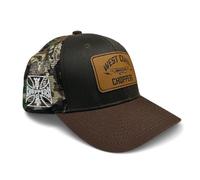 Cappello west coast choppers hunter trucker marrone/camoscio
