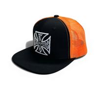 Cappello west coast choppers og flatbill nero/arancio