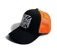 Cappello west coast choppers og trucker nero/arancio