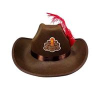 Cappello western, copricapo per costume del Ringraziamento e copricapo da cowboy per le vacanze, design leggero e facile da indossare, accessorio per abiti da festa con utilizzo per bambini, adulti, c