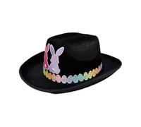 Cappello Western da Cowboy Pasqua per Bambini,Con Orecchie da Coniglio in Non Tessuto Western Simpatico - Costume Bambina Cappello da Cowgirl Pasqua - per Compleanni Feste Familiari Ricorrenze Palco