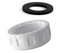 Cappo di raccordo filettatura interno con giunti a tubo sigillati rondella Copertura circolare PVC Copritura del tubo con tubo sigillato per l'acqua Fine del tubo dei tubi del giardino bianco 20mm