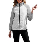 Cappotti con cappuccio da donna resistenti all'acqua, color caramella, per attività all'aperto, taglie forti, antivento, da corsa, golf, ciclismo, giacca con cappuccio, giacca a vento in softshell