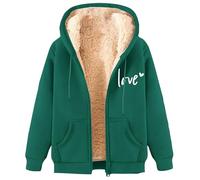 Cappotti Donna Invernali Felpe Pile Con Zip E Cappuccio Leggera Oversize Giubbino Imbottita Fleece Teddy Morbido Caldo Giacche Mezza Stagione Casual Giacca Elegante Curvy Per La Casa E Il Tempo Libero