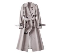 Cappotti e giacche da donna Casual Uk Trench Cappotti Lunghi Per Il Regno Unito Plus Size Giacca Da Donna Parka Giacca Da Donna Trench Soprabiti Parka Cappotto Trench Donna Trenchcoat Inverno, Beige