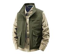 Cappotti Invernali con Pelliccia Denim Bomber Smanicati Classico Scamosciato Pecora Rosso Maglioni Borchie Grigi Come Sciancrato Maschio Brillantinata Canvas Freeride Trail Chiuso Tasconi