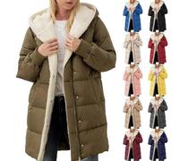 Cappotti invernali per le donne Regno Unito 2025 Piumino foderato in pile imbottito piumino con cappuccio Trench Coat da donna giacche trapuntate casual caldo capispalla soprabito con tasche Plus Size
