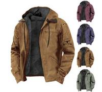 Cappotti invernali per uomo/donna da uomo giacche in pile lunghe con cerniera completa con cappuccio giacca termica leggera giacca termica calda con cappuccio vintage con coulisse con tasca felpe