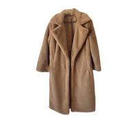 Cappotti lunghi da donna in finta pelle con tasche femminili morbide pellicce di visone da donna alla moda larghi corti capispalla invernali, Tuo Se e Cintura, M