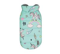 Record - Cappotto Impermeabile per Cani Unicorn con Elastici per zampe posteriori e Foro per guinzaglio. Ideale per Ogni Clima | Azzurro Chiaro, 3XS