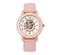 Cappotto Braccia dei Duchi di Borgogna Incoronato Donna Orologio Personalizzato Moda Cinturino Morbido Orologi Da Polso Regali per Compleanni San Valentino, Stile:, regular, MHXYZHW