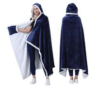 Cappotto con Cappuccio | Tappeto Portatile con Tasche | Comodo Mantello in Lana Sherpa per Bambini e Adulti