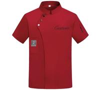 Cappotto Da Cuoco Personalizzato Manica Corta Giacca Da Cuoco Personalizzata Con Cappello Grembiule Camicia Da Cuoco Uniforme Alberghiera per Uomini Donne