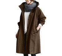 Cappotto da donna con cappuccio oversize per la primavera, cappotto leggero beige, elegante, per la primavera, cappotto estivo, lungo, vintage, mantelli da donna, giacca primaverile, impermeabile