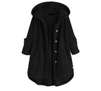 Cappotto da donna, invernale, chic, di grandi dimensioni, giacca calda da donna, in peluche, con cappuccio, a maniche lunghe, felpa casual con cappuccio e felpa con cappuccio e cappuccio per uso