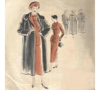 Cappotto Da Donna Vintage Originale Anni '50, Couturier - Seno=32" (81cm)