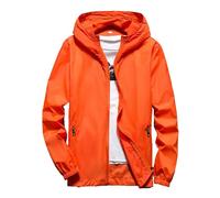 Cappotto da Uomo Giubbotto Moto Stile Vintage Casual Mezza Stagione Antivento Trench A Vento con Cerniera Tasche Primavera Estate Bomber Giubbino Sportiva