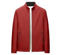 Cappotto da Uomo Giubbotto Moto Stile Vintage Manica Lunga Media Slim Fit Fodera Caldo Giacca Casual Solid Color Primavera Estate Bomber Costume Uniforme Carnevale