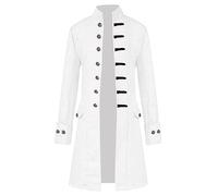 Cappotto da uomo steampunk, medievale rinascimentale, uniforme da principe cavaliere, giacca gotica vintage, cosplay di Halloween, giochi di ruolo, costume letterario retrò, costume a tema royalty, A