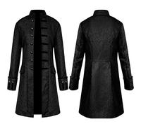 Cappotto da uomo steampunk, medievale rinascimentale, uniforme da principe cavaliere, giacca gotica vintage, cosplay di Halloween, giochi di ruolo, costume letterario retrò, costume a tema royalty, A