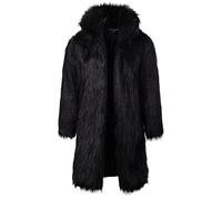 Cappotto di pelliccia per gli uomini di lusso pelliccia sintetica cappotto lungo giacca cardigan uomo caldo pile artificiale foderato giacche inverno moda casual solido collo risvolto spesso