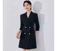 Cappotto Donna Giacca Nero Trench Lungo Elegante Slim Fit 33647