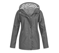 Cappotto Donna Invernale Elegante Primaverile Classico Impermeabile Capispalla Trenchcoat Windbreaker Risvolto Ginocchio Giacca a Vento Traspirante con Cappuccio Escursionismo e Attività All'aperto