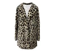 Cappotto Donna Invernale Leopardata in Pelliccia Giubbotto Primaverile Caldo Cento Grammi Giacca Mezza Stagione a Vento Elegante Leggero Parka Casual Y2K Comode Winter Jacket Curvy per Casa Lavoro