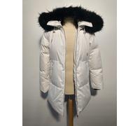 Cappotto Donna Inverno Piumino Bianco Interno Nero Maje Taglia 36