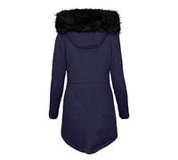 Cappotto Donna Inverno Solido Cappotto Slim Casual Più Spessa Moda Cappotto Da Donna In Pile Plus Size, Marina Militare, L