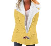 Cappotto Donna Lungo Invernale Caldo Ispessito Offerta Cappotto Sherpa Foderato Piumino Invernale Giacca Imbottita in Cotone Cappotti Pile Impermeabile Blauer Giubbotto Donna Giacche Donna Autunnali