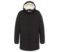 Cappotto ELJIN foderato con piumino e cappuccio in sherpa Nero L Tinta unita