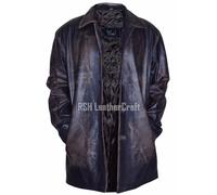 Cappotto giacca Dean Winchester Supernatural invecchiato marrone vera pelle d...