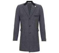 Cappotto Grigio 3/4 Uomo In Tweed A Righe Peaky Blinders