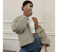 Cappotto imbottito a maniche lunghe con collo rotondo, vestibilità morbida, con tasche, di colore unito, per donna, abbigliamento invernale da donna, giacca invernale da donna L,M,S,XLColore unicoTess