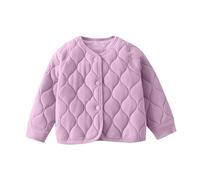 Cappotto Imbottito Bambini con Bottoni Casual Piumino Maniche Lunghe in Cotone Caldo Giacca Tinta Unita Moda Giubbotto Antivento Bambino Leggero Giacca Invernale Bambina per 2-15 Anni