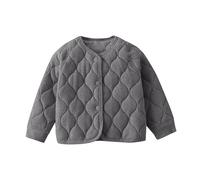 Cappotto Imbottito Bambini con Bottoni Casual Piumino Maniche Lunghe in Cotone Caldo Giacca Tinta Unita Moda Giubbotto Antivento Bambino Leggero Giacca Invernale Bambina per 2-15 Anni