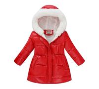 Cappotto Imbottito Lungo Bambini con Pelliccia e Cappuccio Vita Elasticizzata Leggero e Morbido Gilet Invernale Caldo Senza Maniche Piumino Comodo Unisex Capispalla Casual per Bambini