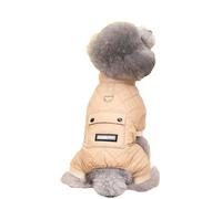 Cappotto imbottito per cani e gatti a quattro zampe, ideale per le giornate fredde, disponibile per maschi e femmine (Kaki, S)