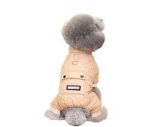 Cappotto imbottito per cani e gatti a quattro zampe, ideale per le giornate fredde, disponibile per maschi e femmine (Kaki, S)
