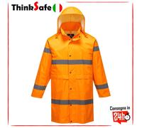 Cappotto Impermeabile Ad Alta Visibilita' Arancione