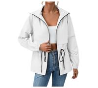 Cappotto impermeabile per donna Primavera Portatile Giacche Rapida Abbigliamento da Pioggia Trekking Cappuccio Softshell Jacket parka antipioggia attività all'aperto