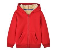 Cappotto in lana di agnello per ragazzi e ragazze e bambini invernali per bambini con atmosfera straniera ispessito caldo cappotto invernale per ragazze M (rosso, 6-7 anni)