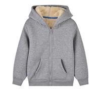 Cappotto in lana di agnello per ragazzi e ragazze e bambini invernali per bambini con atmosfera straniera ispessito caldo cappotto invernale per ragazze M (grigio, 5-6 anni)