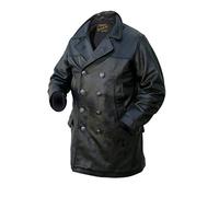 Cappotto in pelle, da uomo, U-Boot Nero XXL